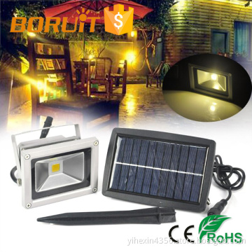 Waterproof Outdoor Garden Lamp 10W LED Flood Light Solar Spotlight (Warm white)